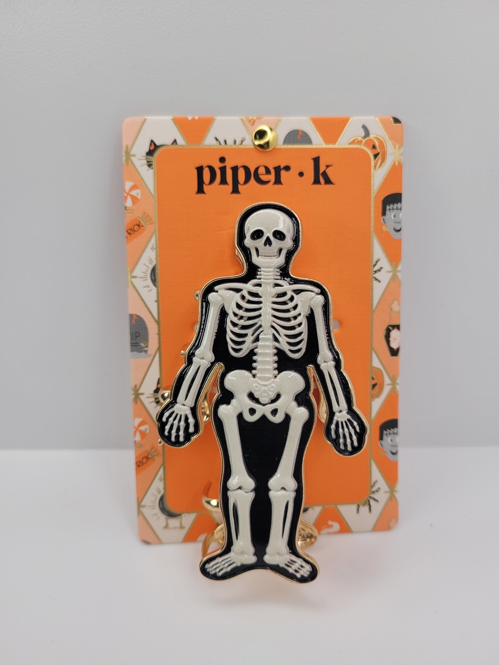 👉✨️ Piper k Black & White Skeleton Hair Metal Claw  Clip
